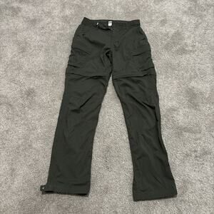 REI Co-op Sahara Convertible Pants Womens 2 Green Relaxed Fit Belted Cargo